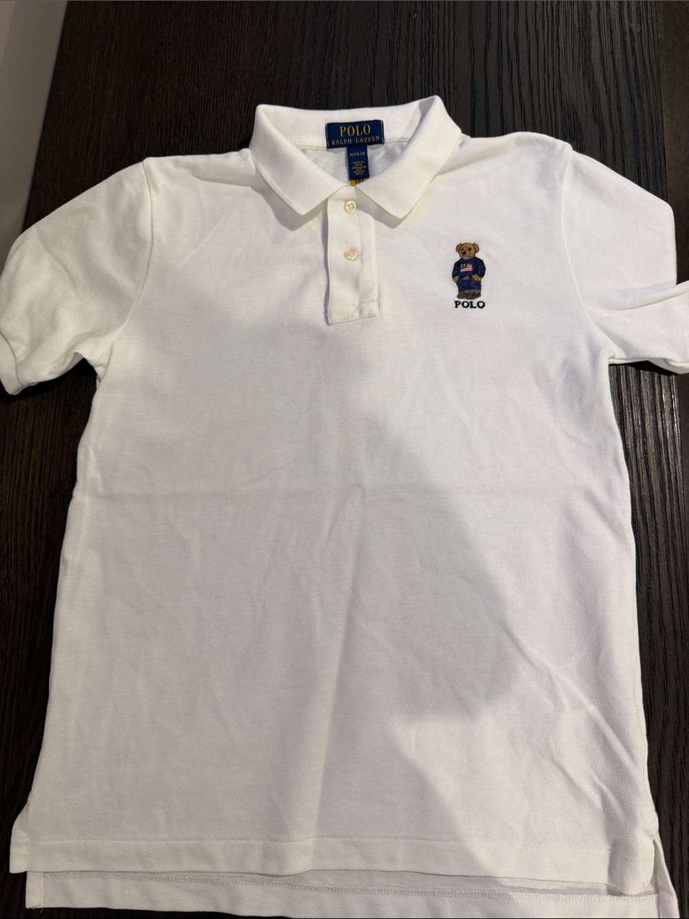 Polo by Ralph Lauren White Kids Polo with Bear Patch M